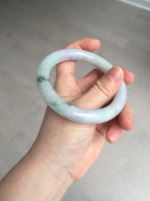 Load image into Gallery viewer, 58.5mm certified type A 100% Natural sunny green/purple round cut Jadeite Jade bangle BM84-0022