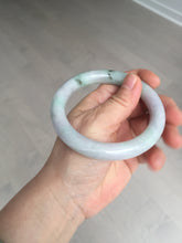 Load image into Gallery viewer, 58.5mm certified type A 100% Natural sunny green/purple round cut Jadeite Jade bangle BM84-0022