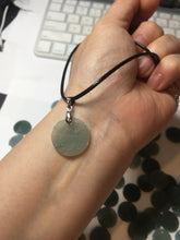 Load image into Gallery viewer, 100% Natural type A dark blue/green/gray round Guatemala Jadeite Jade safe and sound pendant group BF155