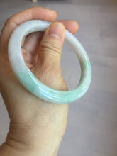 Load image into Gallery viewer, 56.5mm certified 100% natural type A white/light green white purple jadeite jade bangle AH96-0543