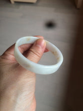 Load image into Gallery viewer, 53.4mm Certified Type A 100% Natural light purple/yellow/white square Jadeite Jade bangle Y153-8058