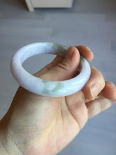 Load image into Gallery viewer, 53.5mm 100% natural certified light green purple pink jadeite jade bangle BN34-4503