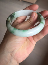 Load image into Gallery viewer, 57.7mm certified Type A 100% Natural sunny green yellow brown white Jadeite Jade bangle D136-1720