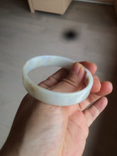 Load image into Gallery viewer, 53.4mm Certified Type A 100% Natural light purple/yellow/white square Jadeite Jade bangle Y153-8058