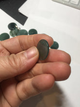 Load image into Gallery viewer, 100% Natural type A dark blue/green/gray round Guatemala Jadeite Jade safe and sound pendant group BF155