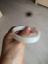 Load image into Gallery viewer, 53.4mm Certified Type A 100% Natural light purple/yellow/white square Jadeite Jade bangle Y153-8058