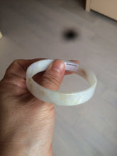 Load image into Gallery viewer, 53.4mm Certified Type A 100% Natural light purple/yellow/white square Jadeite Jade bangle Y153-8058