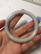 Load image into Gallery viewer, 57.8mm certified 100% natural type A green/purple/brown round cut jadeite jade bangle AJ74-8591