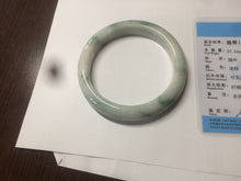Load image into Gallery viewer, 60.7mm Certified Type A 100% Natural green/white jdeite Jade bangle AE57-4355