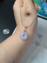 Load image into Gallery viewer, 100% Natural white/purple/yellow jadeite Jade Safety Guardian Button(donut) Pendant/worry stone BF96