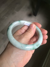 Load image into Gallery viewer, 60.7mm Certified Type A 100% Natural green/white jdeite Jade bangle AE57-4355