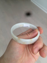 Load image into Gallery viewer, 53.4mm Certified Type A 100% Natural light purple/yellow/white square Jadeite Jade bangle Y153-8058