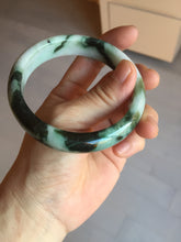 Load image into Gallery viewer, 60mm certificated Type A 100% Natural dark green/brown/black Jadeite Jade bangle BG239-3286