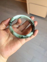 Load image into Gallery viewer, 60mm certificated Type A 100% Natural dark green/brown/black Jadeite Jade bangle BG239-3286