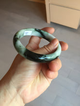 Load image into Gallery viewer, 60mm certificated Type A 100% Natural dark green/brown/black Jadeite Jade bangle BG239-3286