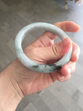 Load image into Gallery viewer, 59mm Certified Type A 100% Natural green gray purple Jadeite Jade bangle AH95-4489
