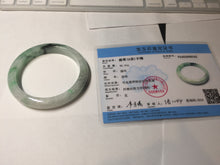 Load image into Gallery viewer, 57mm Certificated sunny green/dark green/white jadeite jade bangle BK119-8242