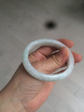 Load image into Gallery viewer, 52mm certified Type A 100% Natural icy light green oval Jadeite Jade bangle AZ45-5053