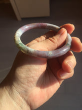 Load image into Gallery viewer, 57mm 100% natural red/purple/green slim round cut ocean jasper bangle SY111