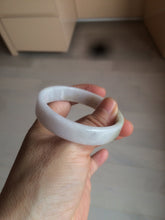 Load image into Gallery viewer, 51mm Certified Type A 100% Natural light purple/brown/white square Jadeite Jade bangle Y152-8073