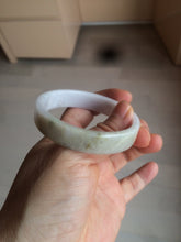 Load image into Gallery viewer, 51mm Certified Type A 100% Natural light purple/brown/white square Jadeite Jade bangle Y152-8073