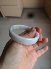 Load image into Gallery viewer, 51mm Certified Type A 100% Natural light purple/brown/white square Jadeite Jade bangle Y152-8073