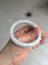 Load image into Gallery viewer, 52mm certified Type A 100% Natural icy light green oval Jadeite Jade bangle AZ45-5053