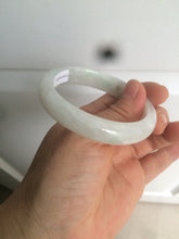 Load image into Gallery viewer, 52mm certified Type A 100% Natural icy light green oval Jadeite Jade bangle AZ45-5053