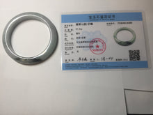 Load image into Gallery viewer, 59mm Certified Type A 100% Natural green gray purple Jadeite Jade bangle AH95-4489