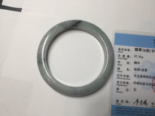 Load image into Gallery viewer, 59mm Certified Type A 100% Natural green gray purple Jadeite Jade bangle AH95-4489