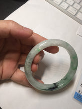 Load image into Gallery viewer, 57mm Certificated sunny green/dark green/white jadeite jade bangle BK119-8242
