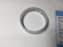 Load image into Gallery viewer, 51mm Certified Type A 100% Natural light purple/white square Jadeite Jade bangle BN92-2723