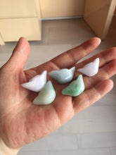 Load image into Gallery viewer, Type A 100% Natural light green/white/purple Jadeite Jade Ingots desk decor/pendant/worry stone BF157