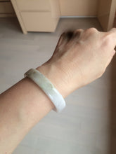Load image into Gallery viewer, 51mm Certified Type A 100% Natural light purple/brown/white square Jadeite Jade bangle Y152-8073