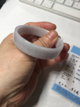 Load image into Gallery viewer, 51mm Certified Type A 100% Natural light purple/white square Jadeite Jade bangle BN92-2723