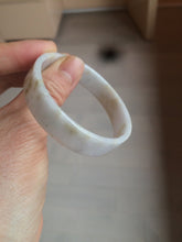 Load image into Gallery viewer, 48.8mm Certified Type A 100% Natural light purple/yellow/white square Jadeite Jade bangle Y151-8064