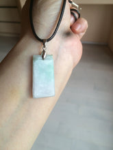 Load image into Gallery viewer, 100% Natural type A icy watery light green/sunny green Jadeite Jade safe and sound pendant BF97