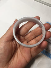 Load image into Gallery viewer, 51mm Certified Type A 100% Natural light purple/white square Jadeite Jade bangle BN92-2723