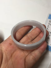Load image into Gallery viewer, 51mm Certified Type A 100% Natural light purple/white square Jadeite Jade bangle BN92-2723