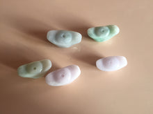 Load image into Gallery viewer, Type A 100% Natural light green/white/purple Jadeite Jade Ingots desk decor/pendant/worry stone BF157
