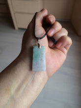 Load image into Gallery viewer, 100% Natural type A icy watery light green/sunny green Jadeite Jade safe and sound pendant BF97