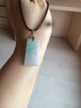 Load image into Gallery viewer, 100% Natural type A icy watery light green/sunny green Jadeite Jade safe and sound pendant BF97