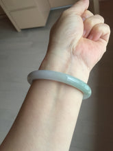 Load image into Gallery viewer, 55.5mm certified Type A 100% Natural light green/purple round cut Jadeite Jade bangle BK67-9881