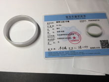 Load image into Gallery viewer, 51mm Certified Type A 100% Natural light purple/white square Jadeite Jade bangle BN93-2719