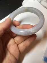 Load image into Gallery viewer, Shopify Only. 57mm Certified Type A 100% Natural icy watery green purple Jadeite Jade bangle BM85-8637