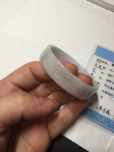 Load image into Gallery viewer, 51mm Certified Type A 100% Natural light purple/white square Jadeite Jade bangle BN93-2719