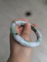 Load image into Gallery viewer, 58.8mm Certified Type A 100% Natural green/purple/brown Jadeite Jade bangle C86-5287
