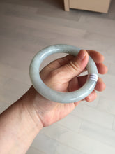Load image into Gallery viewer, 59.1mm Certified Type A 100% Natural light green chubby round cut Jadeite Jade bangle BM24-4587