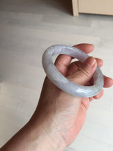 Load image into Gallery viewer, Shopify Only. 57mm Certified Type A 100% Natural icy watery green purple Jadeite Jade bangle BM85-8637
