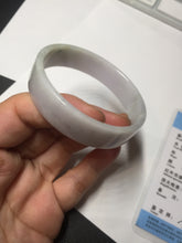 Load image into Gallery viewer, 51mm Certified Type A 100% Natural light purple/white square Jadeite Jade bangle BN93-2719